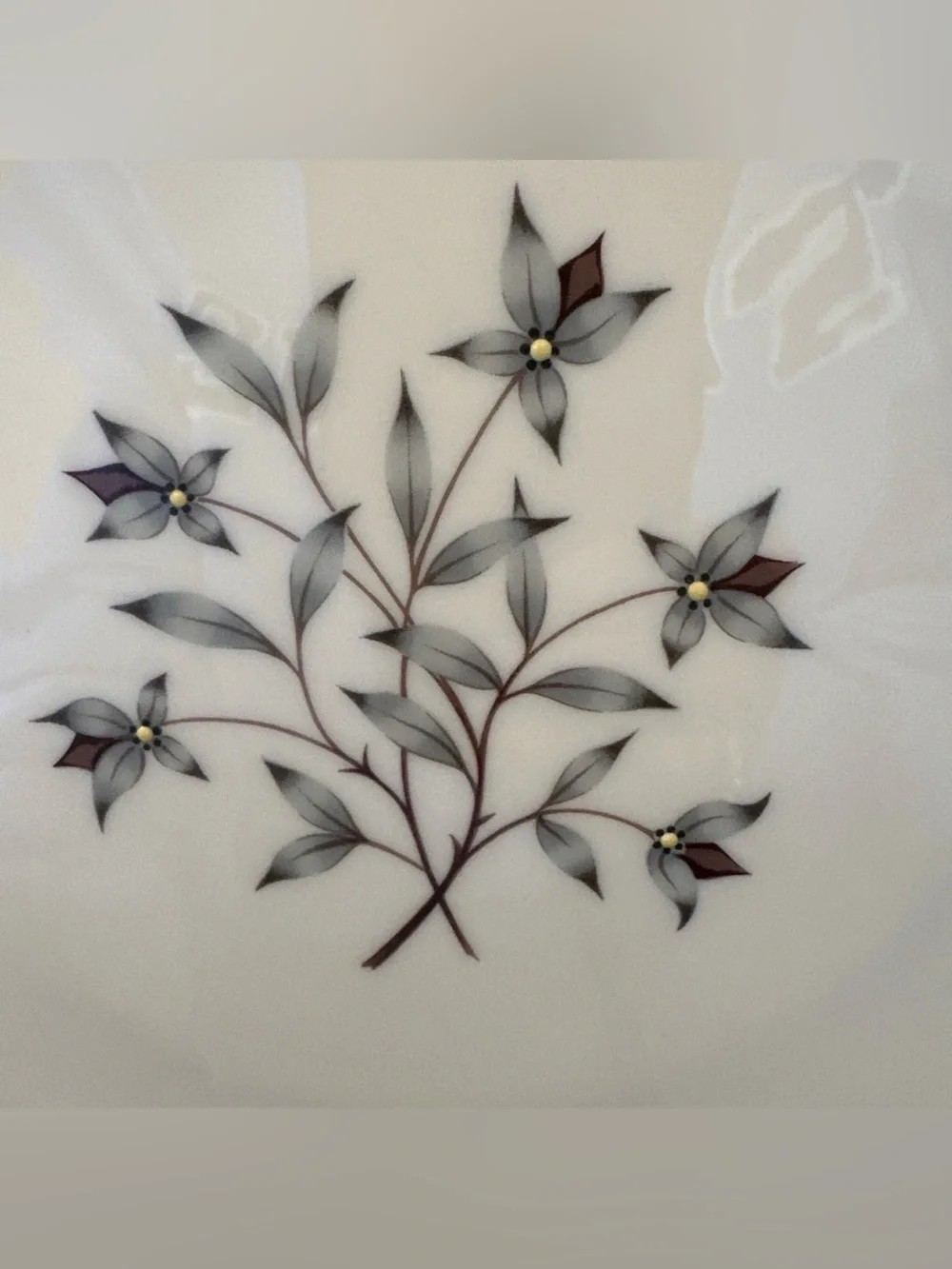 Lenox Princess Salad Plates Set 4 Hand Enameled Platinum Trim Thanksgiving Table